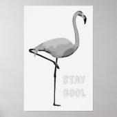 Flamingo "bleibe cool" Poster (Vorne)