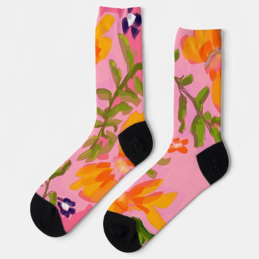 Flamingo Bloom Socks Socken (Linkes Detail)