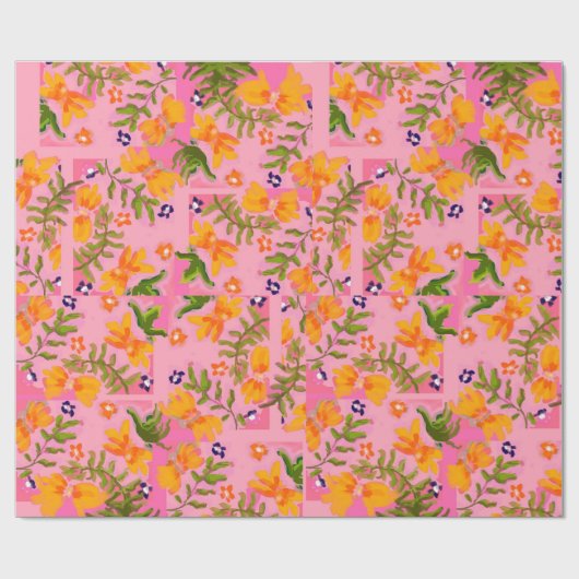 Flamingo Bloom Wrapping Paper - Glossage Geschenkpapier (Flach)