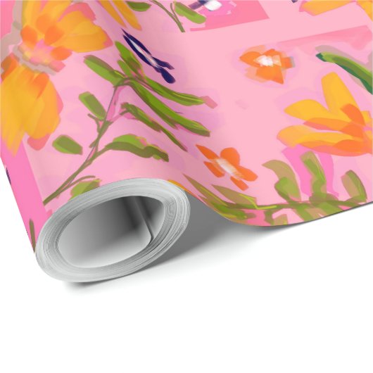 Flamingo Bloom Wrapping Paper - Glossage Geschenkpapier (Rolleneckpunkt)