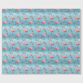 Flamingo Blue Water Pattern Geschenkpapier (Flach)