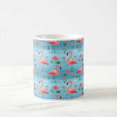 Flamingo Blue Water Pattern Kaffeetasse (Mittel)