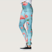 Flamingo Blue Water Pattern Leggings (Links)