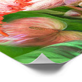 Flamingo blühend im Paradies Art Poster/Print Poster (Ecke)