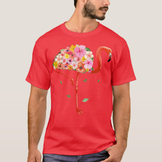 Flamingo Blume für Frauen Mädchen Kinder Jungen Mä T-Shirt