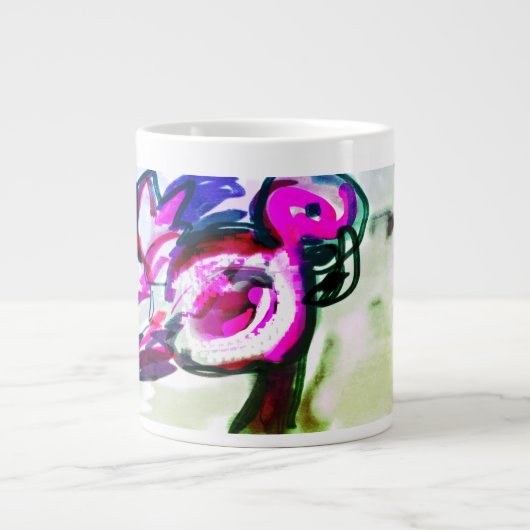 Flamingo Blume joy Jumbo-Tasse (Vorderseite)