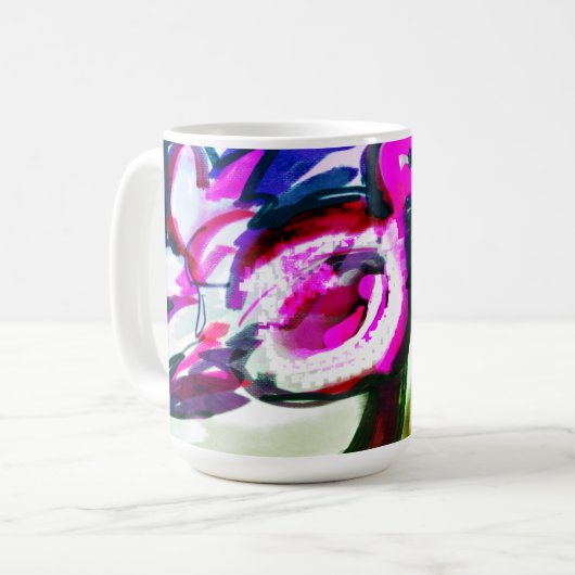 Flamingo Blume joy Kaffeetasse (Vorderseite Links)