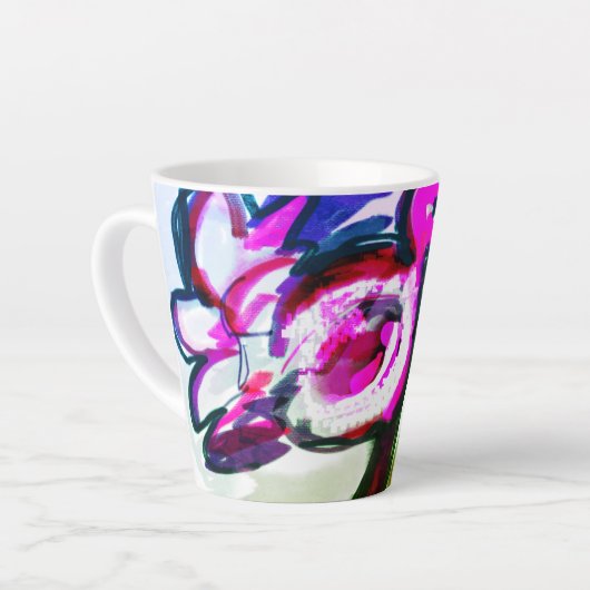 Flamingo Blume joy Milchtasse (Linke Ecke)