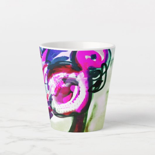 Flamingo Blume joy Milchtasse (Vorderseite)