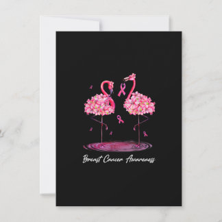 Flamingo Blume rosa Ribbon Brustkrebs Awarene Einladung