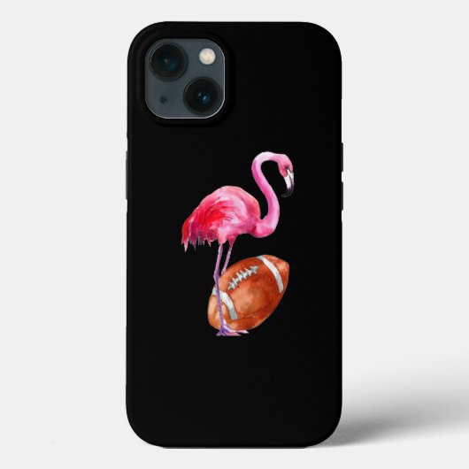 Flamingo Blume Rugby Ball Animal Lover Gift Case-Mate iPhone Hülle (Rückseite)