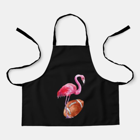 Flamingo Blume Rugby Ball Animal Lover Gift Schürze (Vorderseite)