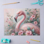 Flamingo-Blumen-Botanische Kunst Seidenpapier (Basteln)
