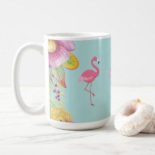 Flamingo-Blumenkaffee-Tasse Kaffeetasse