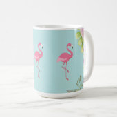 Flamingo-Blumenkaffee-Tasse Kaffeetasse (VorderseiteRechts)