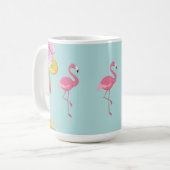 Flamingo-Blumenkaffee-Tasse Kaffeetasse (Vorderseite Links)