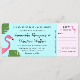 Flamingo Boarding Pass UAWG ticket Zielort Einladung