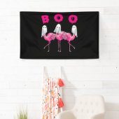 Flamingo | Boo Flamingo Halloween Flamingo Ghost Banner (Insitu)