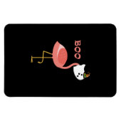 Flamingo Boo Ghost Funny Flamingo Cute Animal Magnet (Horizontal)