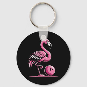 Flamingo Bowling Player Bowler Schlüsselanhänger