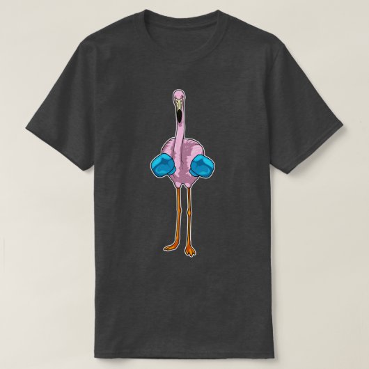 Flamingo Boxer Boxhandschuhe T-Shirt (Design vorne)