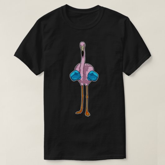 Flamingo Boxer Boxhandschuhe T-Shirt (Design vorne)