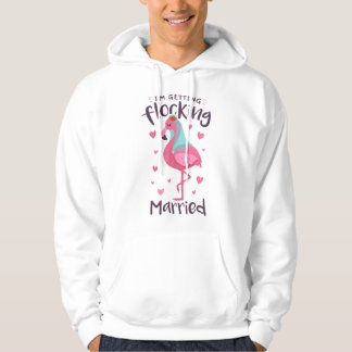 Flamingo Braut Schwarm Verheiratet Passende Jungge Hoodie