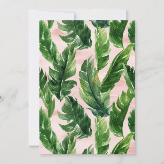 Flamingo Brautdusche Einladung (Rückseite)