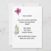 Flamingo Brautparty Einladung (Rückseite)