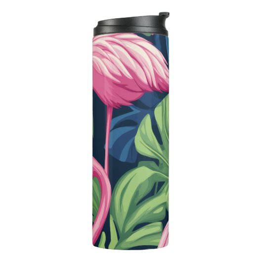 "Flamingo Breeze Plastic Thermos" Thermosbecher (Nach links gedreht)