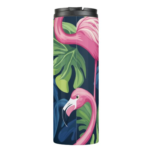 "Flamingo Breeze Plastic Thermos" Thermosbecher (Rückseite)