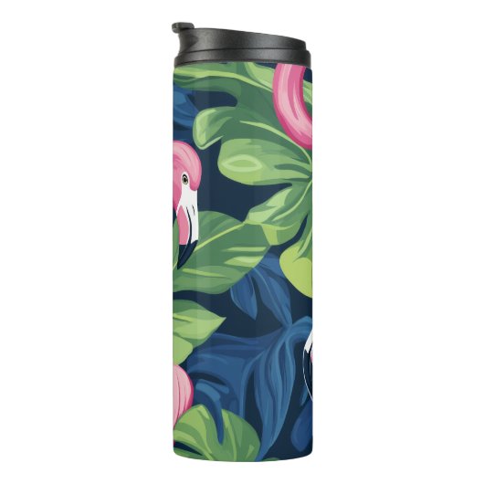 "Flamingo Breeze Plastic Thermos" Thermosbecher (Nach rechts gedreht)