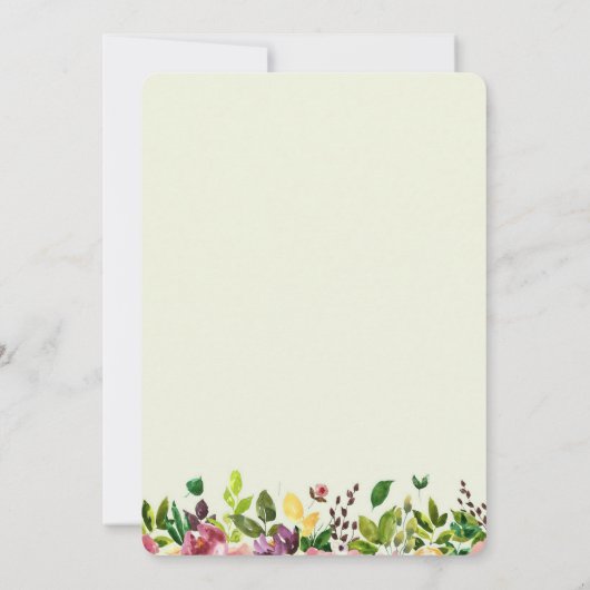 Flamingo Bridal Dusche Einladung (Rückseite)