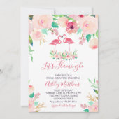 Flamingo Bridal Dusche Einladung, Flamingo Dusche Einladung (Vorderseite)
