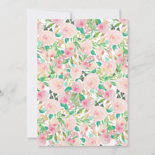 Flamingo Bridal Dusche Einladung, Flamingo Dusche Einladung (Rückseite)