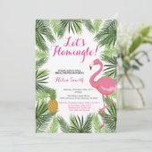 Flamingo Bridal Dusche Einladung Lass Flamingle (Stehend Vorderseite)