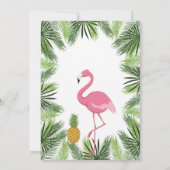 Flamingo Bridal Dusche Einladung Lass Flamingle (Rückseite)