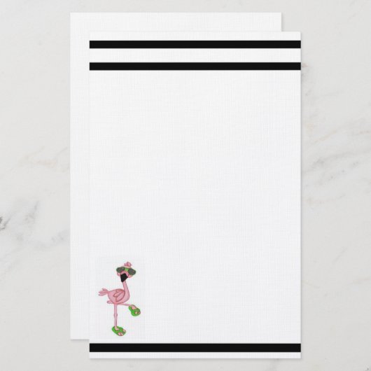 Flamingo Briefpapier (Vorne/Hinten)
