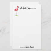Flamingo-Briefpapier Briefpapier (Vorne/Hinten)