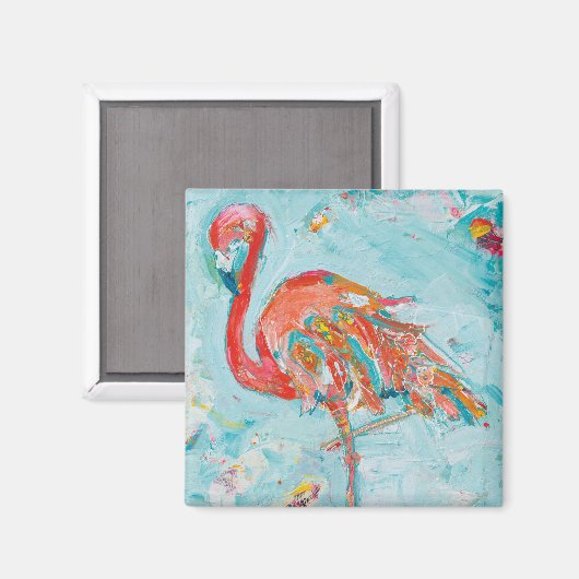 Flamingo Bright Magnet (Vorderseite/Rückseite)