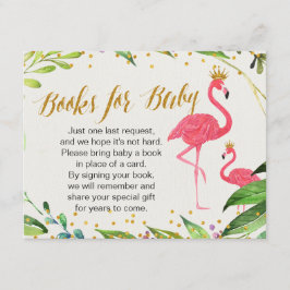 Flamingo - Bücher für die Beipackkarte des Babys Begleitkarte