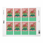 Flamingo Buchzeichen Labels (Vorne)