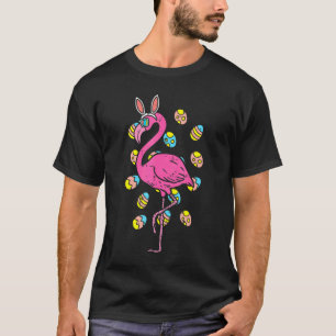 Flamingo Bunny Ears Brillen Eier Osterbrötler Anim T-Shirt