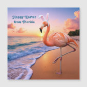 Flamingo Bunny Ears Leben Magnetkarte (Vorderseite)