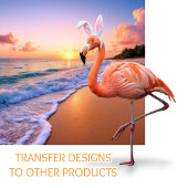 Flamingo Bunny Oars Life Osterkarte