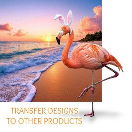 Flamingo Bunny Oars Life Osterkarte