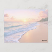 Flamingo Bunny Oars Life Osterkarte Postkarte (Rückseite)