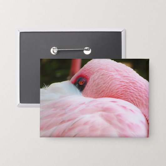 Flamingo Button (Vorderseite/Rückseite)