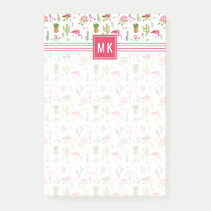 Flamingo Cactus Ananas Hibiskus Pattern Post-it Klebezettel
