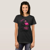 Flamingo Calm Flock Funny Pink Bird Lover T-Shirt (Vorne ganz)